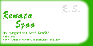 renato szoo business card